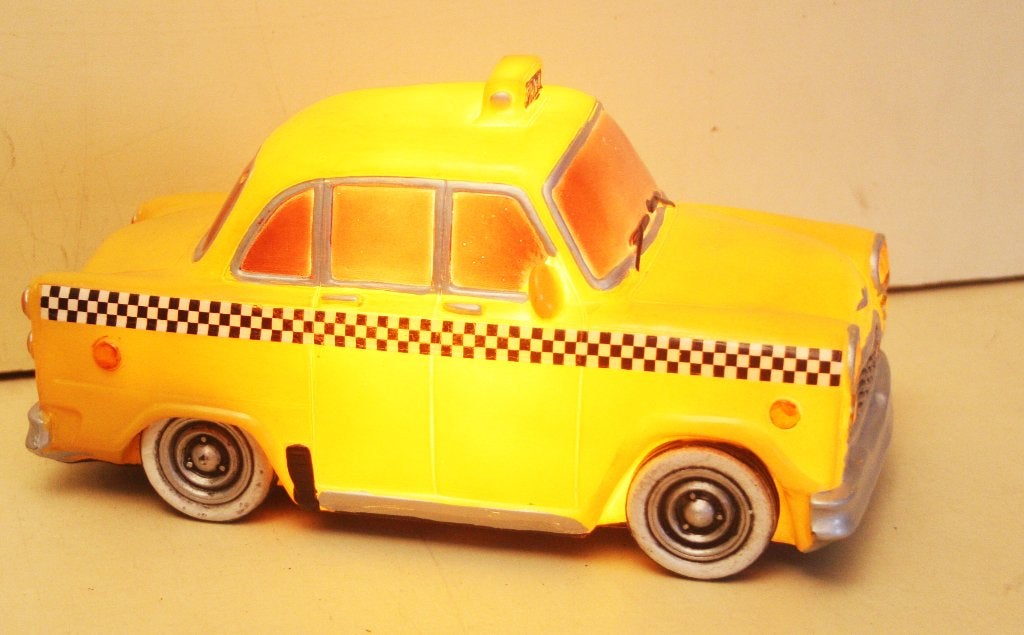 Lichtgevende Gele Taxi / Tafellamp / Met On-Off Knop, Enlèvement ou Envoi, Comme neuf, Voiture
