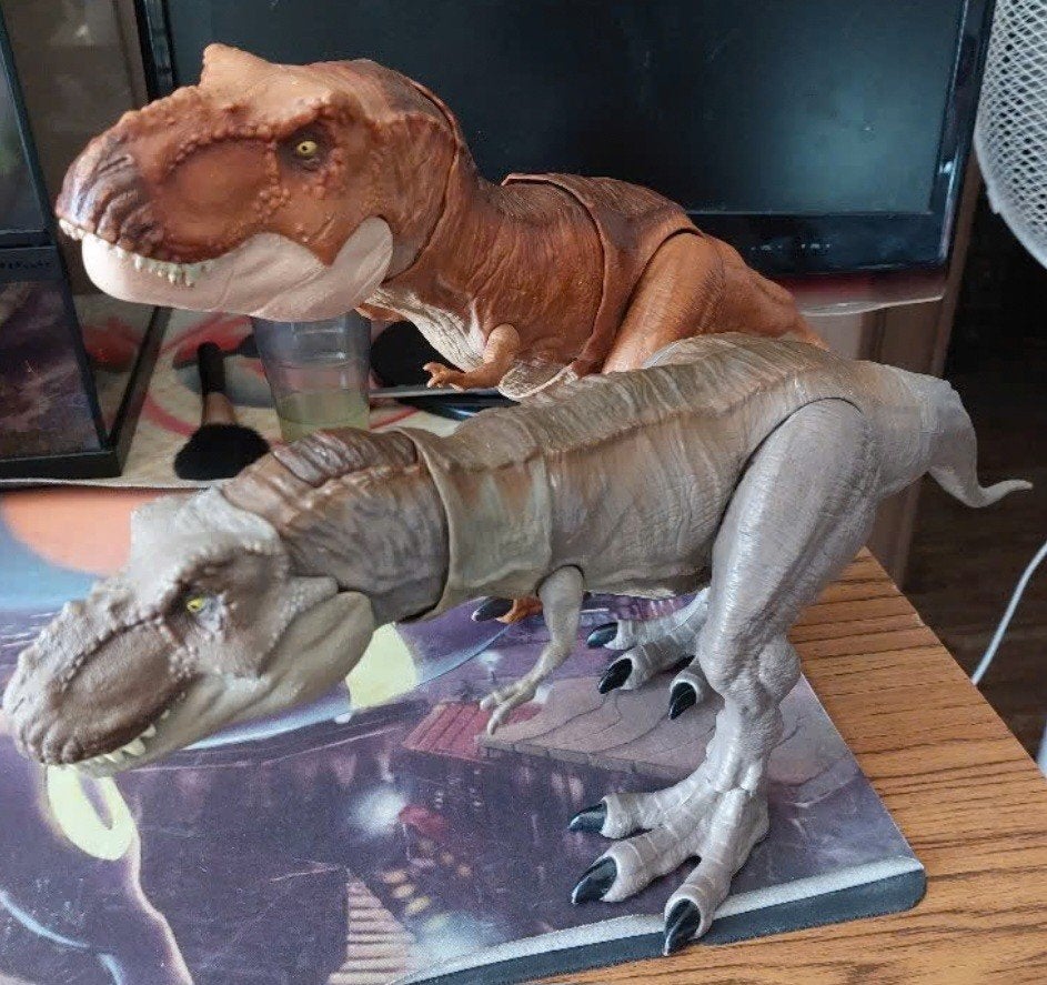 2 figurines de T-rex lot, Collections, Enlèvement, Utilisé