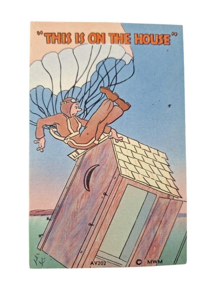 amerikaanse ww2 postkaart in gebruikte staat, Ophalen of Verzenden