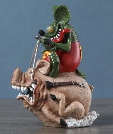Rat fink beeld death metall hotrod decoratie verzamel kado, Enlèvement ou Envoi, Comme neuf, Autres types