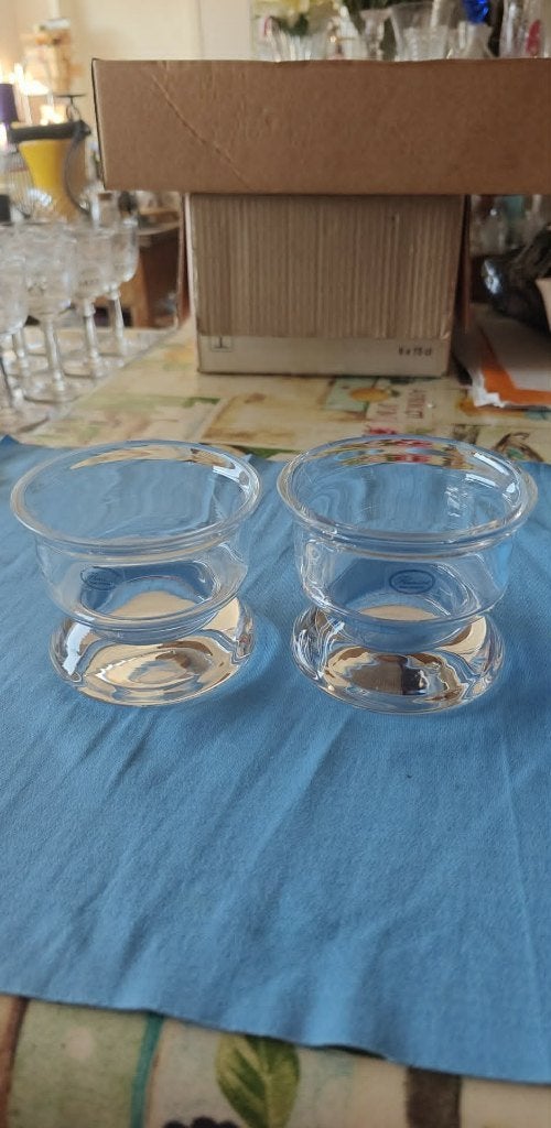 kandelaars Jacques Flamant doorschijnend glas, 8 cm, Ophalen of Verzenden, Kandelaar, Glas