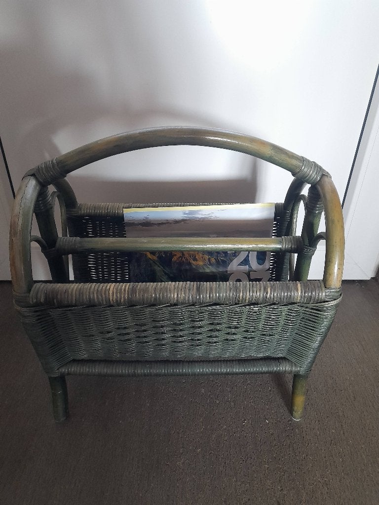 Vintage krantenhouder bamboe, Enlèvement, Vintage