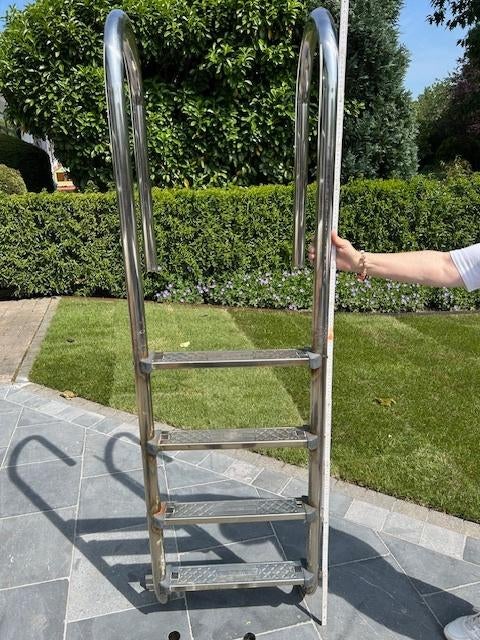 Inox ladder voor zwembad, Tuin en Terras, Ophalen, Gebruikt, Ladder