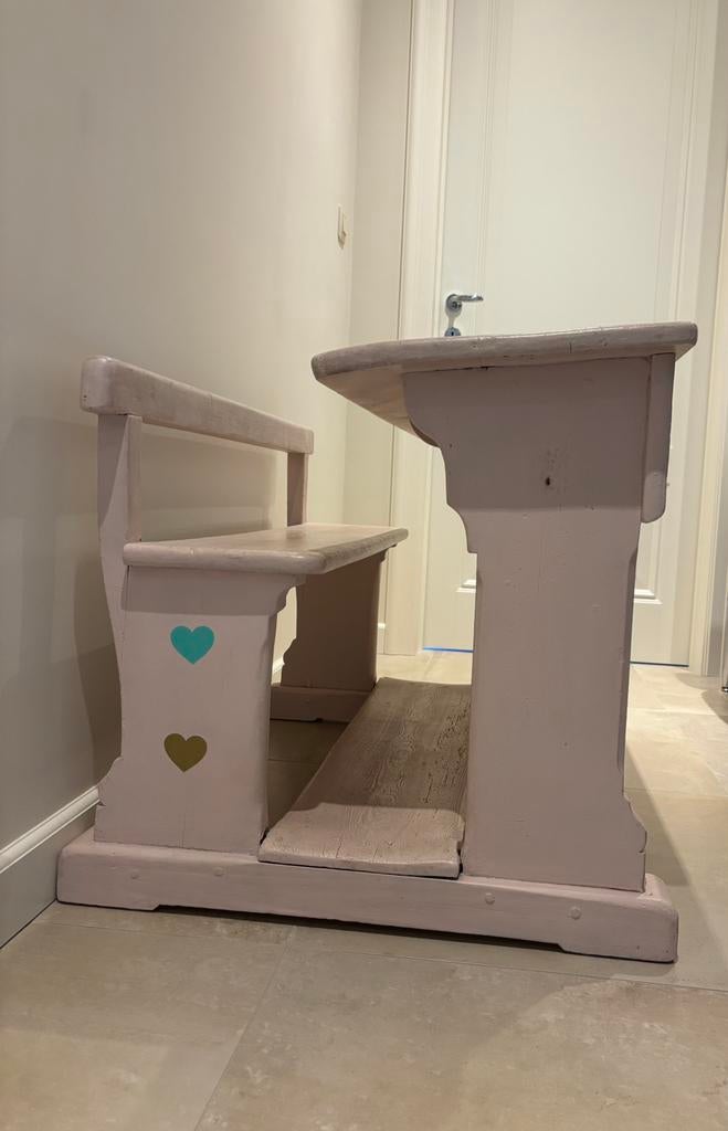 Schoolbankje oud, Huis en Inrichting, Ophalen, Gebruikt