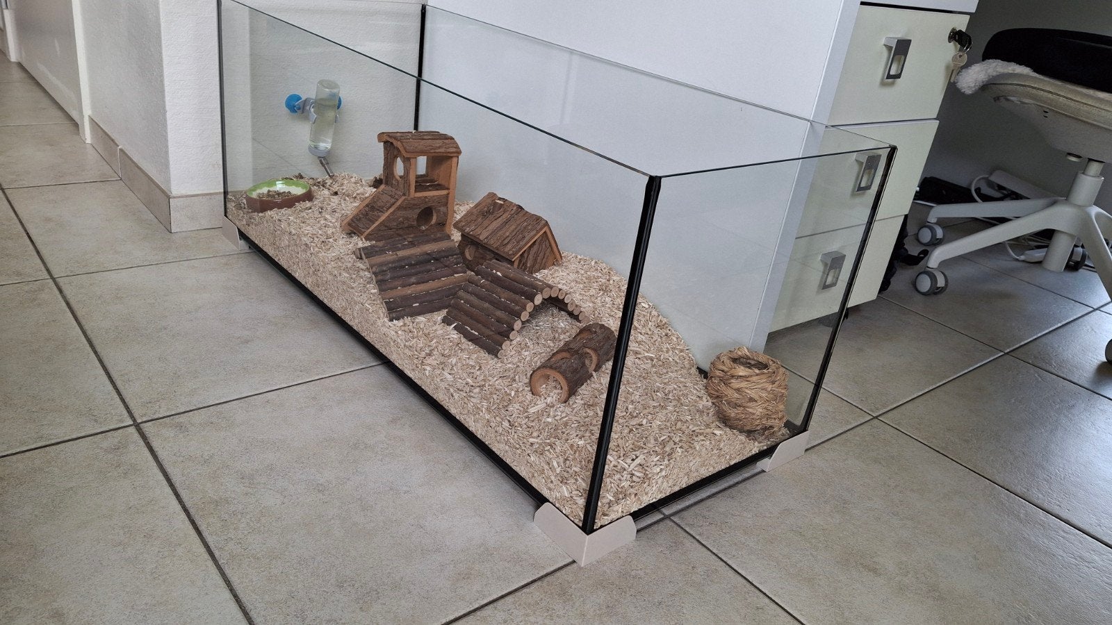 terrarium/ glazen kooi hamsters, Dieren en Toebehoren, Ophalen, Kooi, Hamster