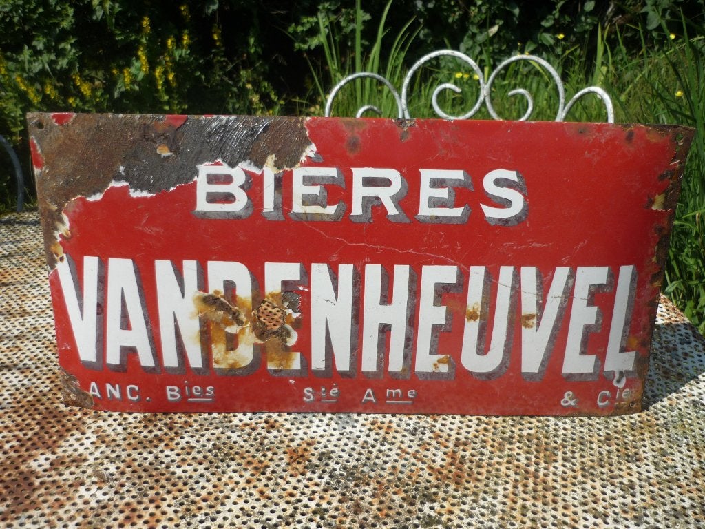 Plaque émaillée - Bières Van Den Heuvel, Collections, Marques & Objets publicitaires, Envoi