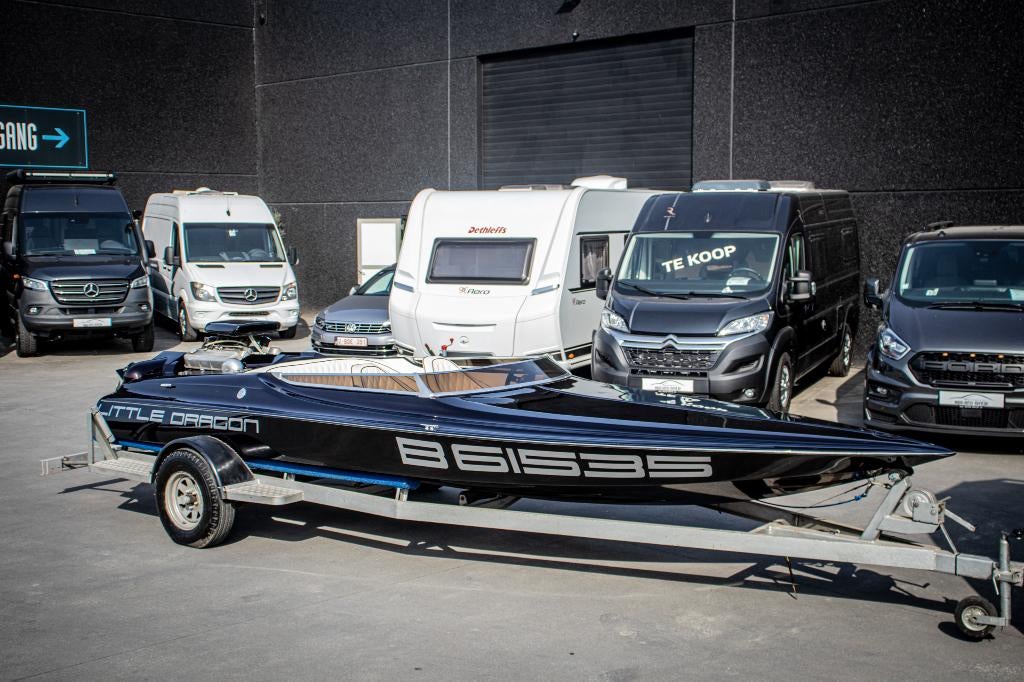 Speedboot Little Dragon 1972 Composiet 7.4 V8 454 Long BLock, Watersport en Boten, Ophalen, Overige materialen, 6 meter of meer