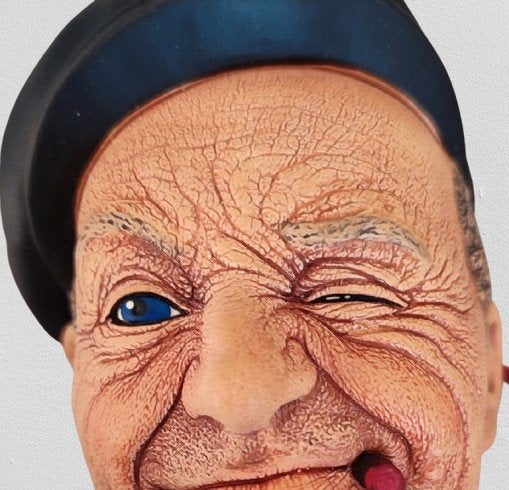 Boatman Bossons Made in England figurine murale, chalkware, Collections, Enlèvement ou Envoi, Comme neuf, Humain