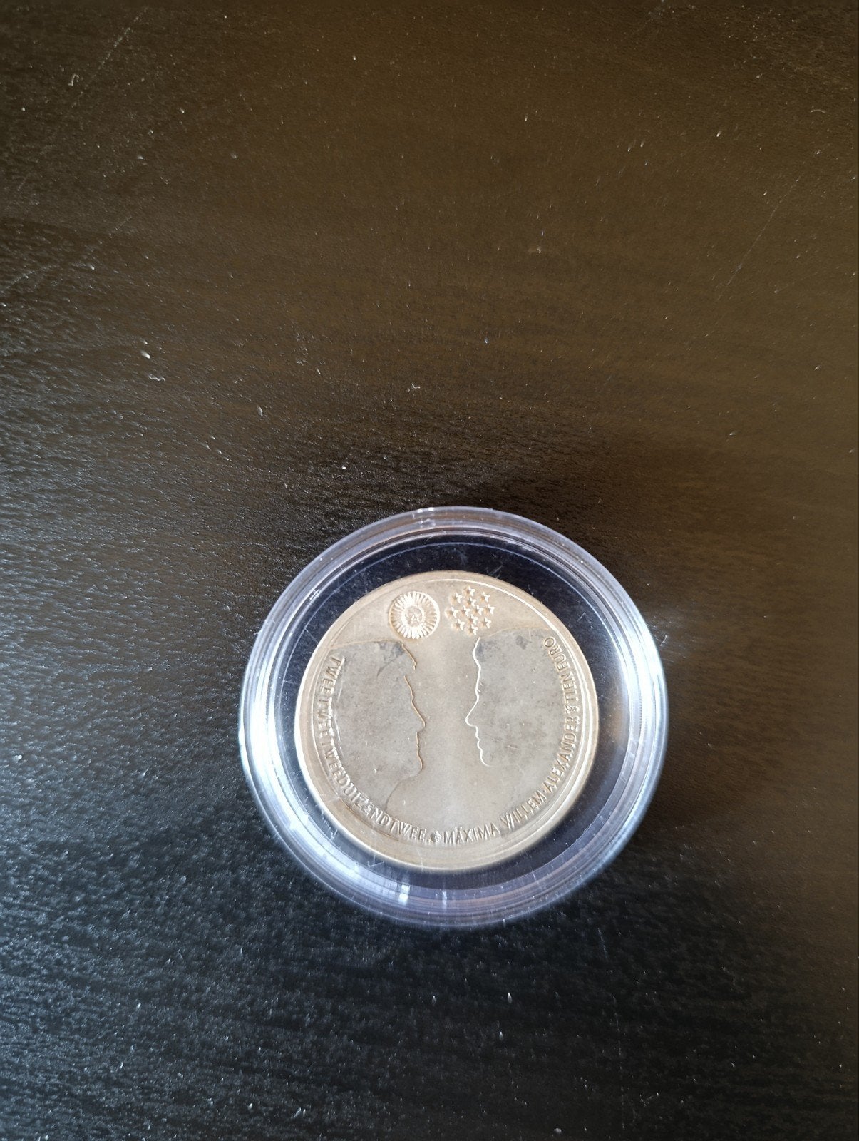 Zilveren 10 Euro munt 2002 – Huwelijk Willem-Alexander & Máx, Zilver, Overige landen, Ophalen of Verzenden, 10 euro