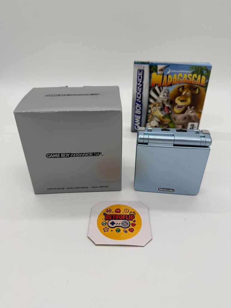 Nintendo Game Boy Advance SP Arctic Blue - Cib Complet TBE, Enlèvement ou Envoi, Utilisé, Game Boy Advance SP, Avec jeux