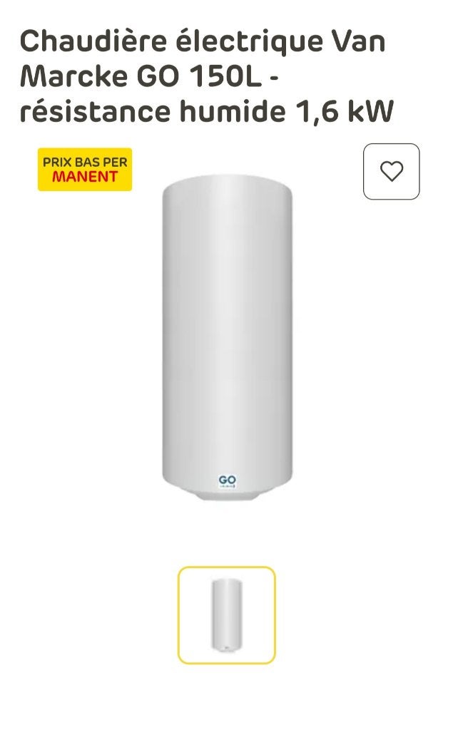 Chauffe eau électrique, 100 litres ou plus, Enlèvement, Neuf, Boiler