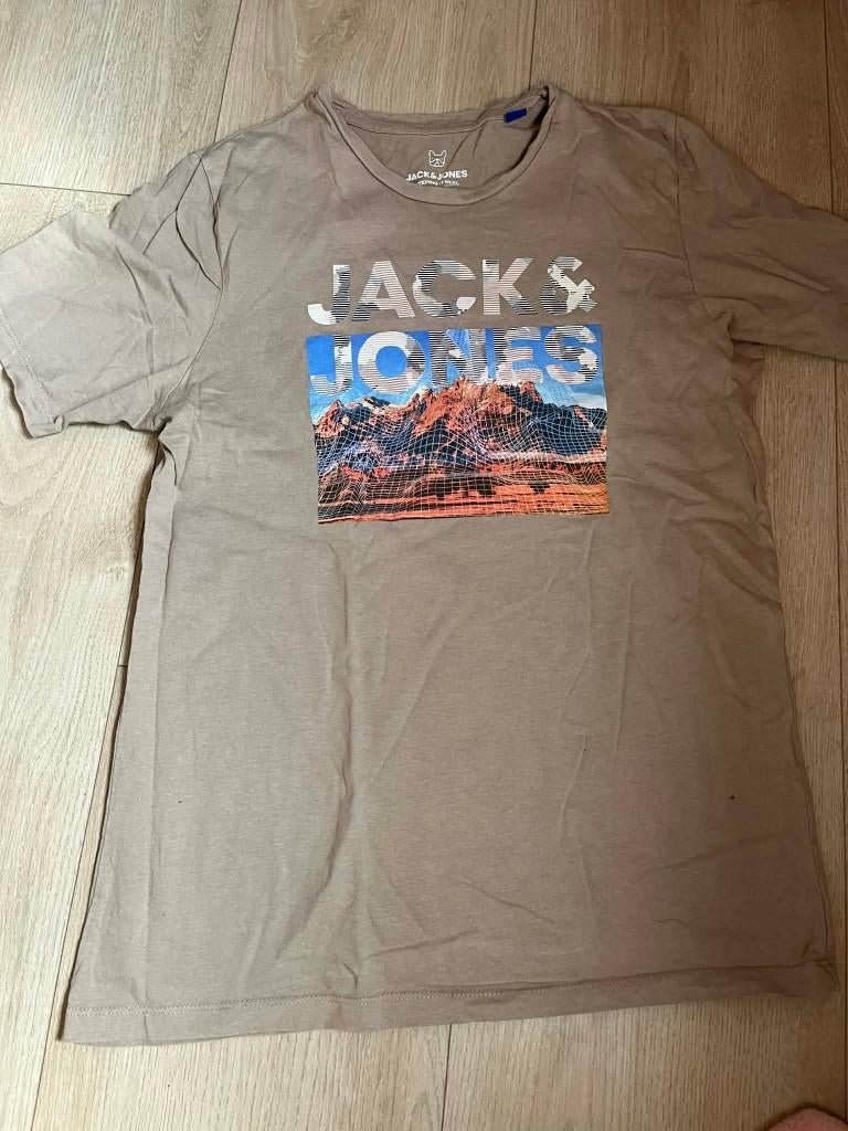 tshirt beige jack jones 176, Kinderen en Baby's, Kinderkleding | Maat 176, Gebruikt, Ophalen of Verzenden, Shirt of Longsleeve