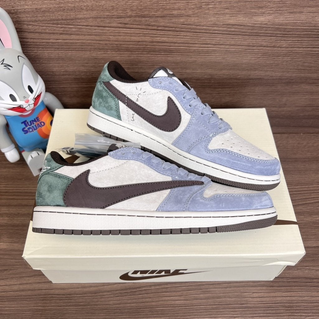 Nike Air Jordan 1 Low Travis Scott Blue-Green, Envoi, Neuf, Autres couleurs, Baskets