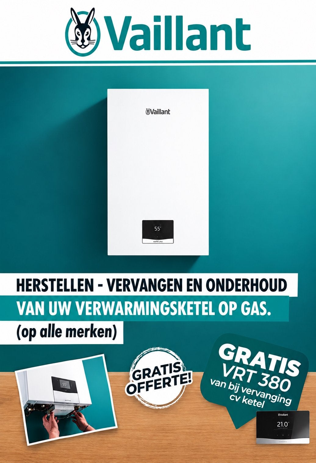 Onderhoud, reparatie en installatie van CV ketels, boilers, Enlèvement