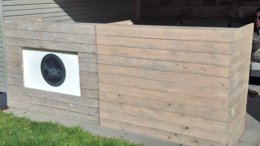 Opklapbare toog/barmeubels 2x hout, Enlèvement, Utilisé