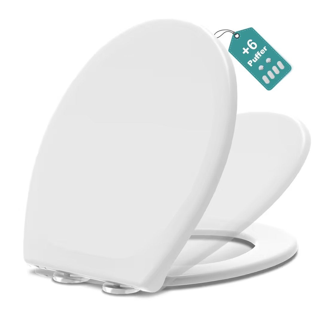 Siège de toilette O-forme, fermeture amortie, blanc, Enlèvement ou Envoi, Neuf, Toilettes