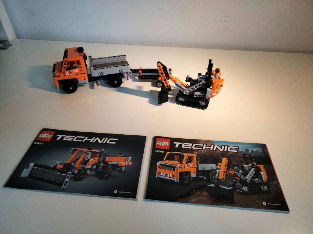 Wegenbouwploeg, Lego, Inclusief instructies, Ophalen of Verzenden, Zo goed als nieuw