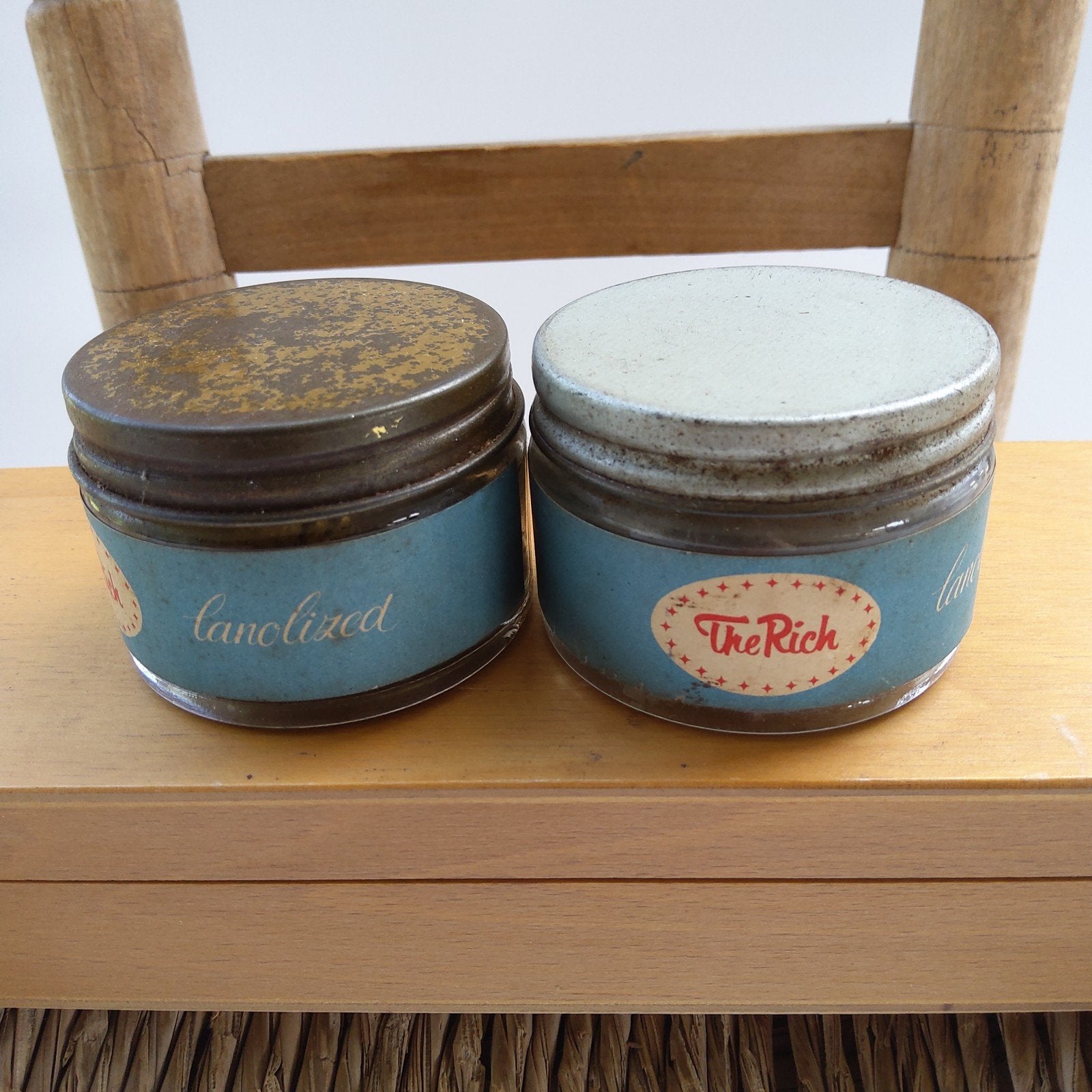 2 volle vintagepotjes schoensmeer. Goud en zilver., Ophalen of Verzenden