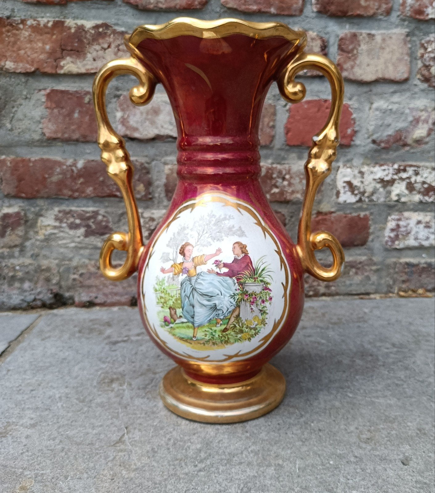 Vase en porcelaine de Bruxelles, 20e siècle, Enlèvement ou Envoi