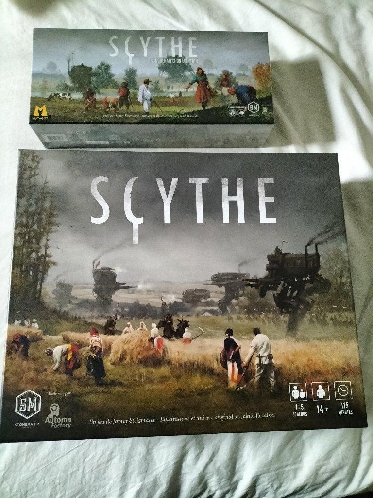 Scythe + conquerants du lointain (sleeve+sachet), Vijf spelers of meer, Ophalen of Verzenden, Zo goed als nieuw