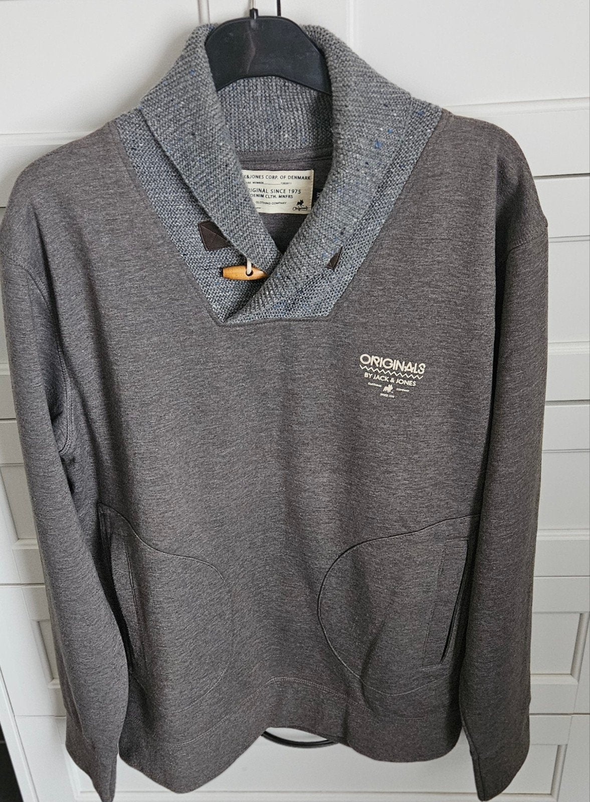 Jack & Jones hoodie met sjaalkraag Maat XL, Gris, Enlèvement ou Envoi, Taille 56/58 (XL), Jack&Jones