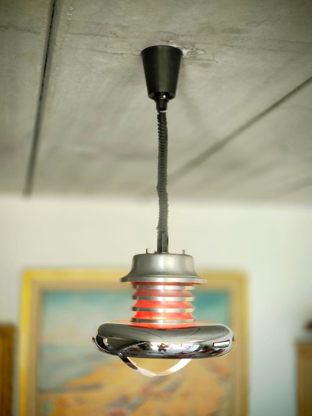 Lampe suspendue Lakro Space-Age, année 1970s, Space Age, 75 cm ou plus, Enlèvement ou Envoi, Utilisé
