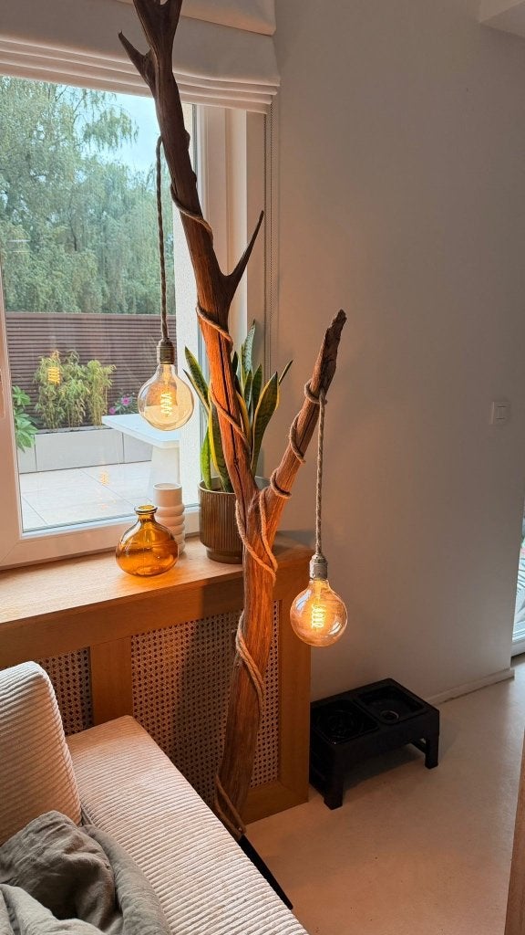 Thomas Wood Branch Lamp, Ophalen, Zo goed als nieuw, Hout, 150 tot 200 cm