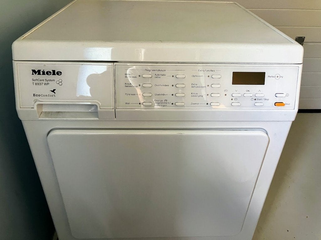 Droogkast Miele, Elektronische apparatuur, Droogkasten, Ophalen, 6 tot 8 kg, Zo goed als nieuw, 85 tot 90 cm