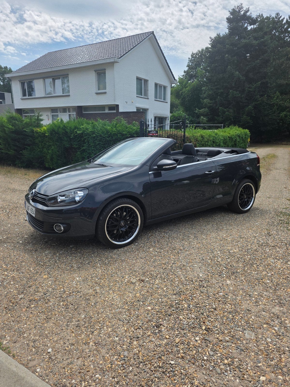 Vw golf 6 Cabrio 1.6crtdi  in top staat 1ste eigenaar, Auto's, Voorwielaandrijving, Stof, Zwart, 4 cilinders