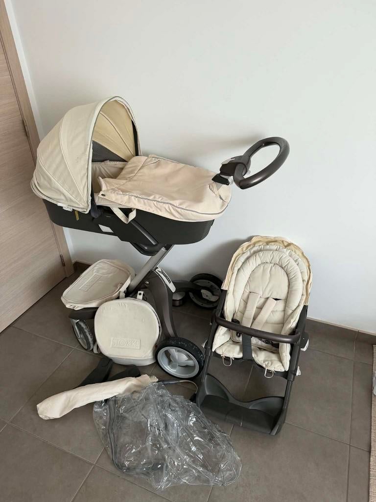 Stokke Xplory volledige set, Kinderen en Baby's, Kinderwagens en Combinaties, Gebruikt, Combiwagen, Verstelbare duwstang, Ophalen