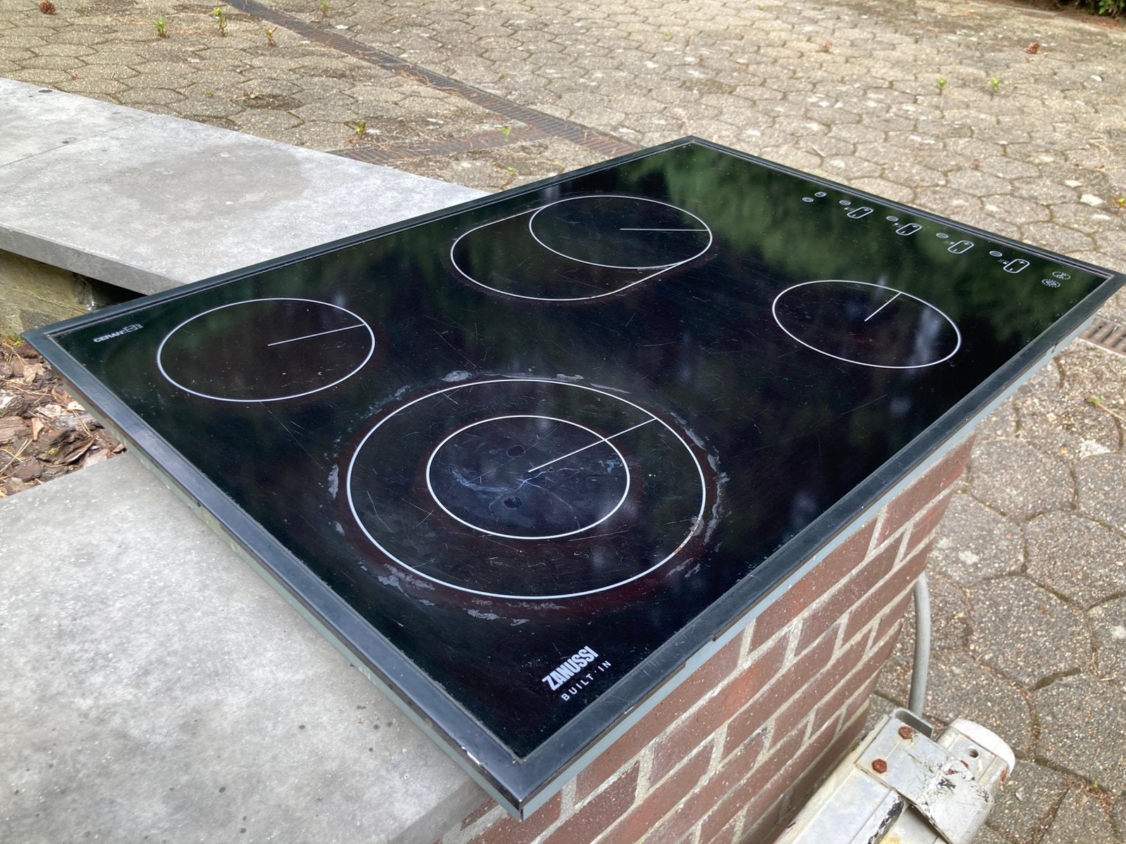 Keramische kookplaat 77x51 Zanussi, Elektronische apparatuur, Kookplaten, Ophalen, Zo goed als nieuw, Inbouw