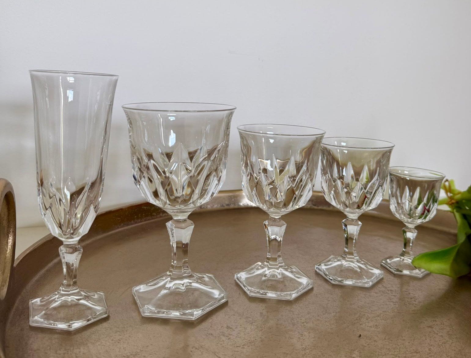 Kristallen glazen in art deco stijl, Antiek en Kunst, Ophalen