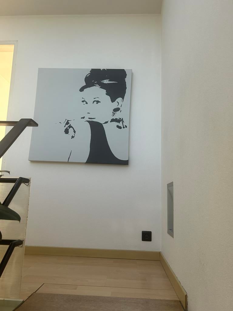IKEA canvas Audrey Hepburn – 90 x 90 cm, Antiek en Kunst, Ophalen