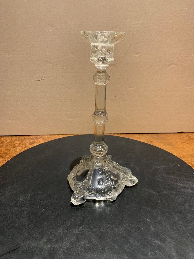 Chandelier ancien verre pressé avec base en tortue Art Déco, Enlèvement ou Envoi, Verre