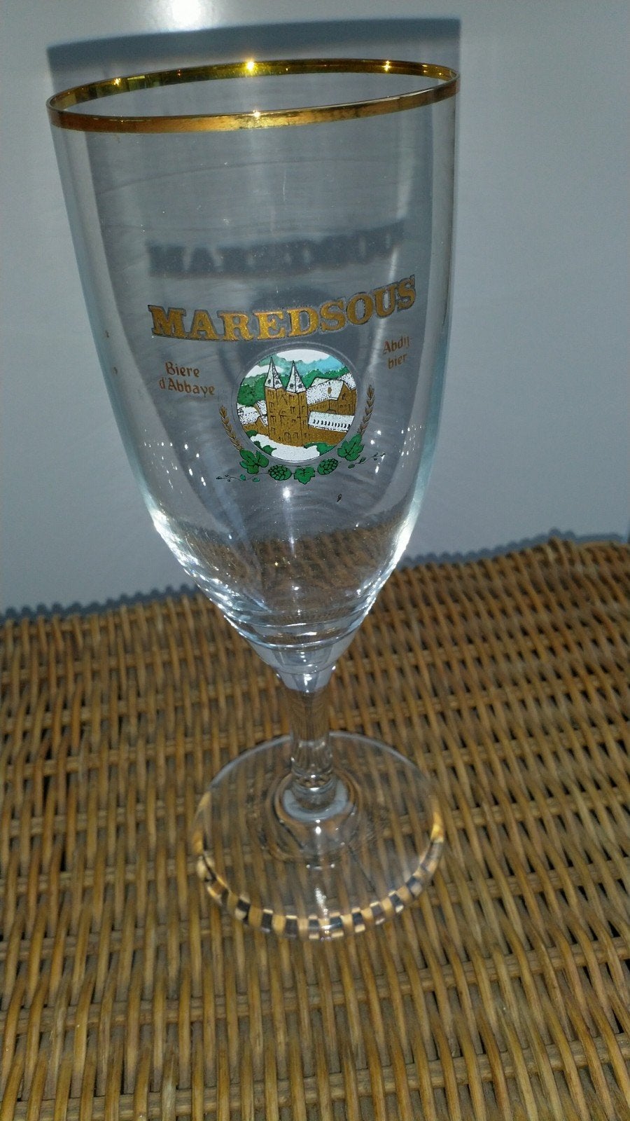 Maredsous glazen nieuw., Verzamelen, Glas en Drinkglazen, Ophalen, Nieuw, Bierglas