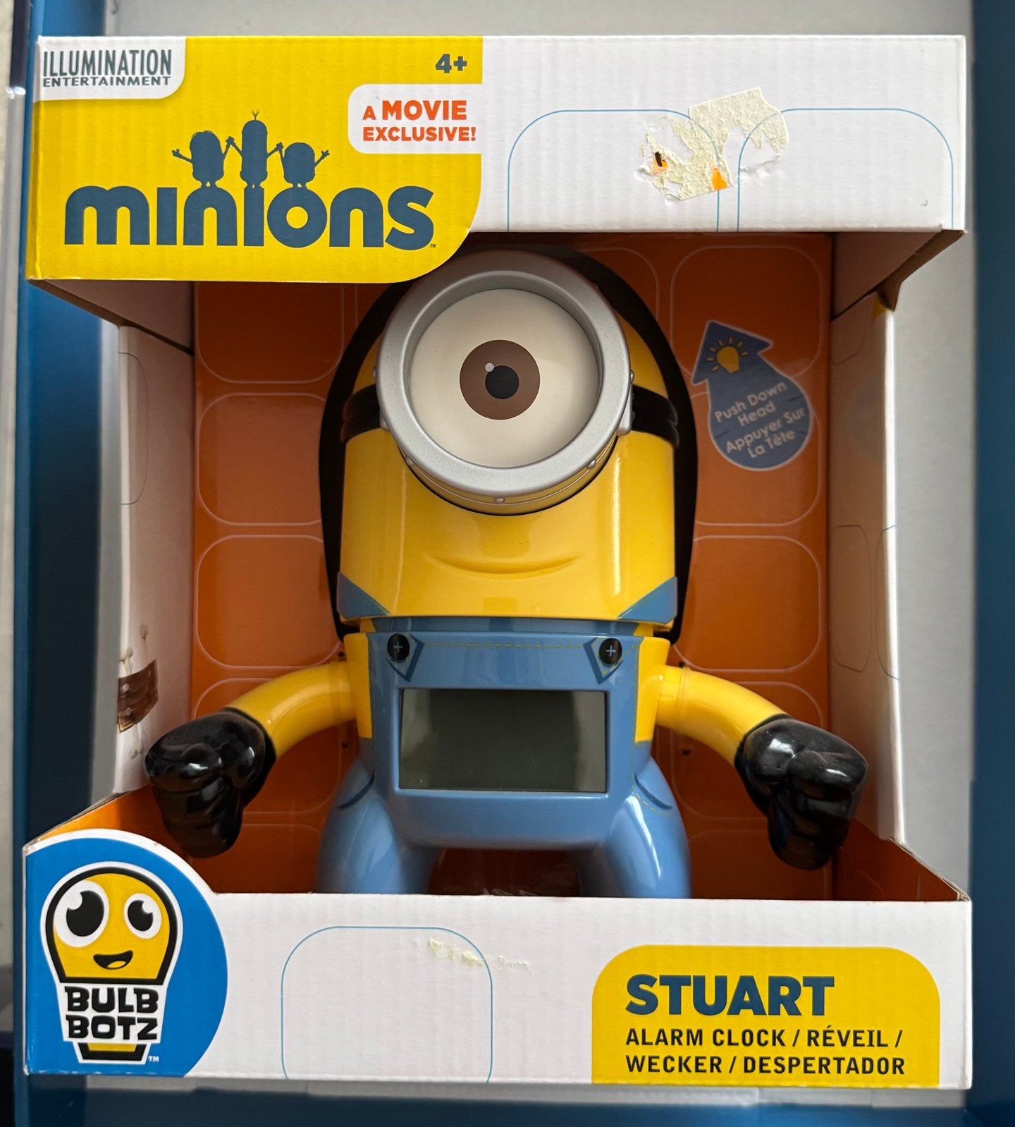 Minions Wekker Stuart met oplichtend lcd-scherm., Ophalen of Verzenden, Nieuw
