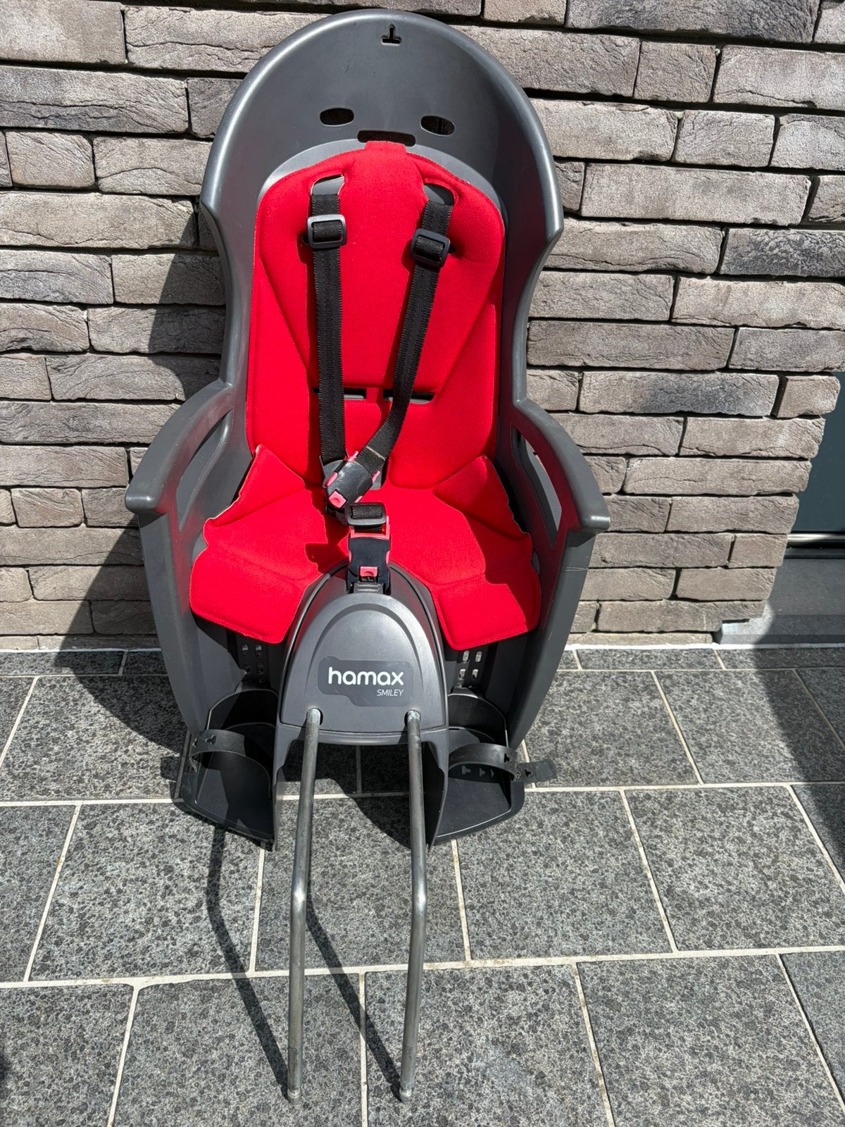 Kinderfietszitje Hamax Smiley, Fietsen en Brommers, Fietsaccessoires | Fietsstoeltjes, Ophalen, Gebruikt, 0 t/m 18 kg