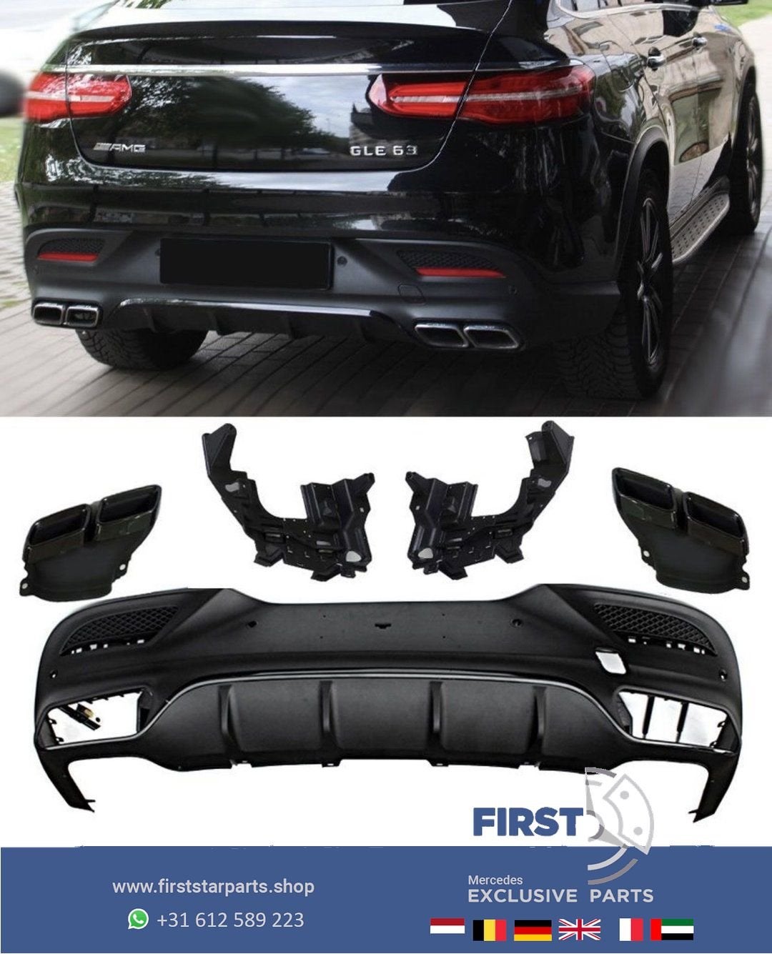 C292 GLE COUPÉ DIFFUSER GLE63 GLE63s AMG W166 DIFFUSER ACHTE, Gebruikt, -, Ophalen of Verzenden, -