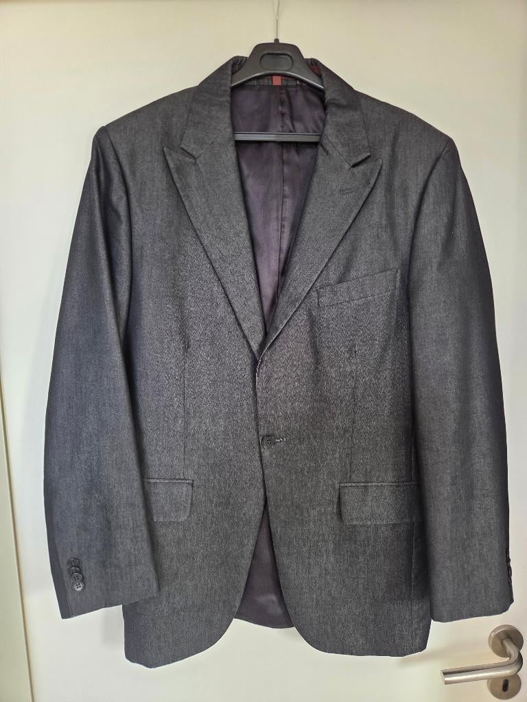 Zwartgrijze jas - zo goed als nieuw, maat 52, Kleding | Heren, Kostuums en vesten, Ophalen, Maat 52/54 (L), Zara, Zo goed als nieuw