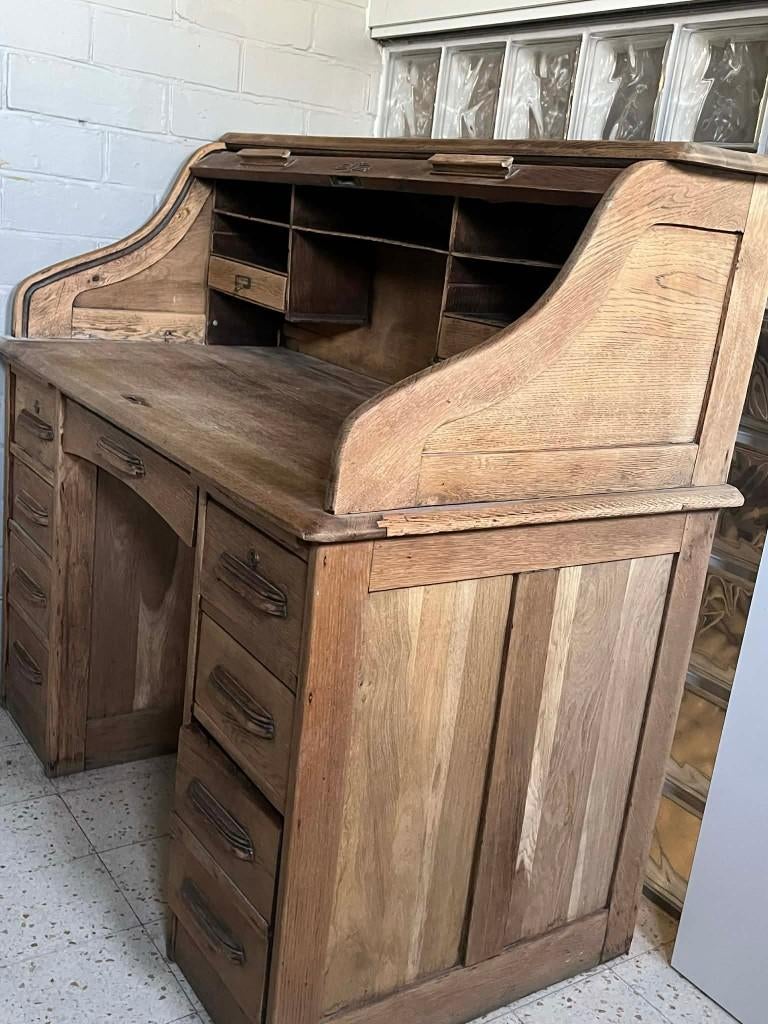 Houten, antieken bureau, Antiek en Kunst, Ophalen
