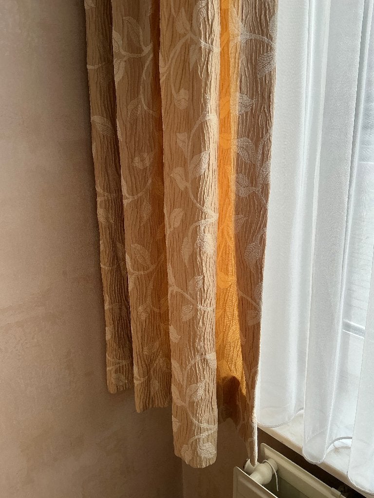 Overgordijnen voor 2 ramen, Ophalen of Verzenden, Polyester, Gebruikt, Overgordijn