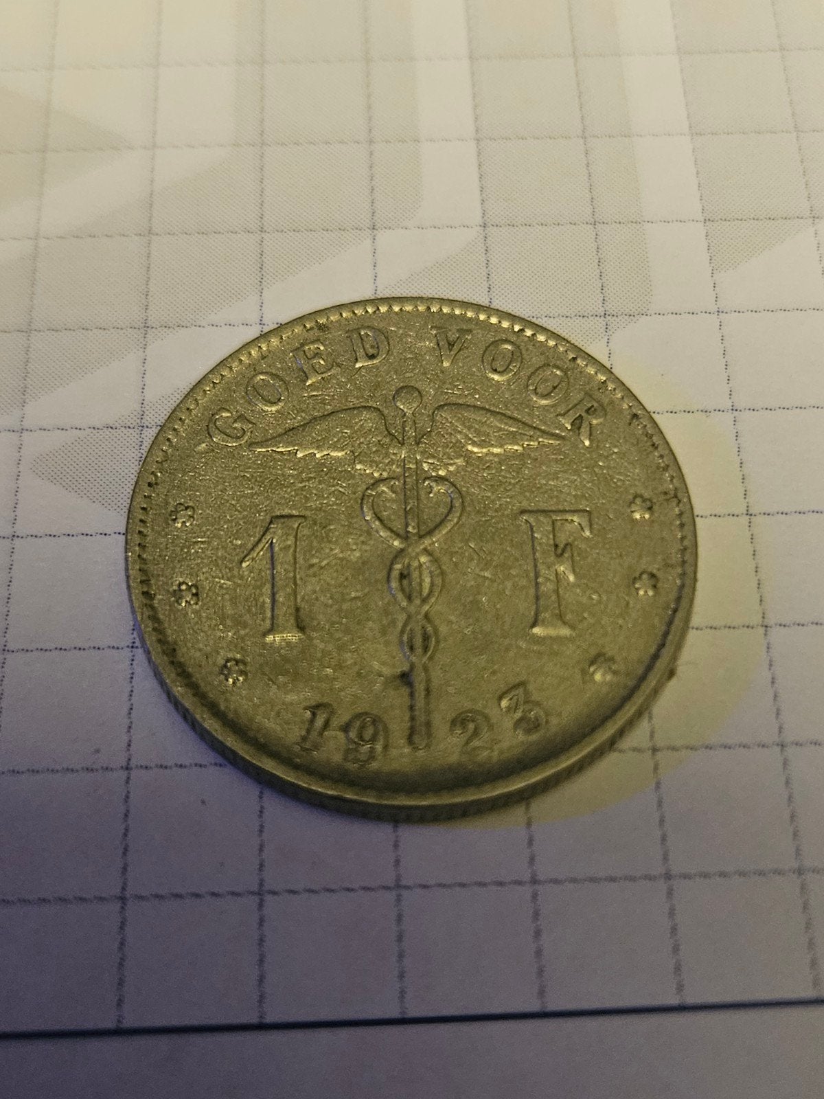 Munt goed voor 1frank 1923, Ophalen