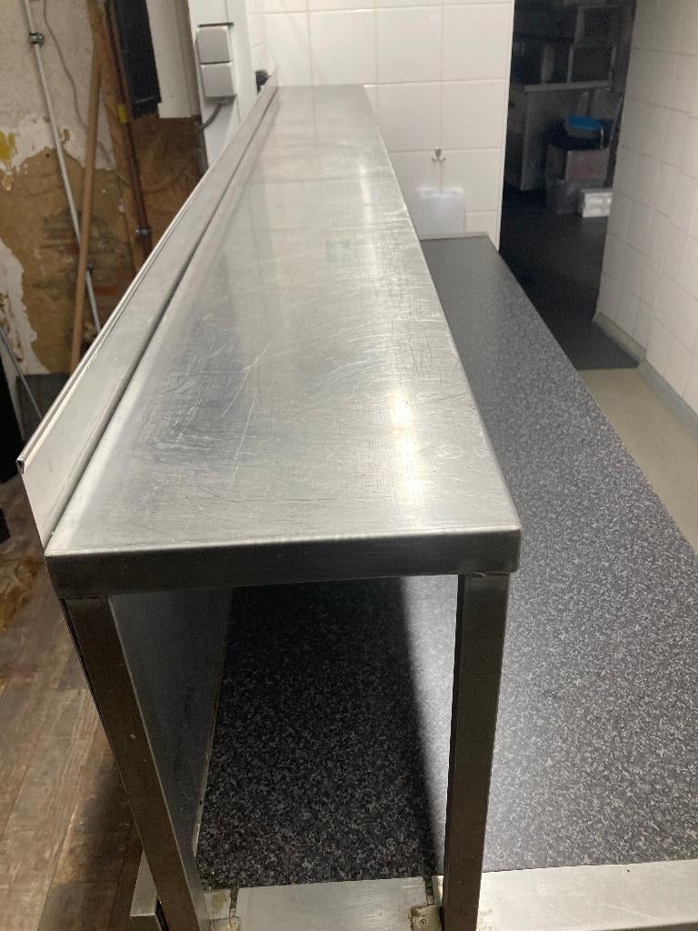 INOX opzetstuk voor werktafel, Ophalen, Gebruikt, Meubilair