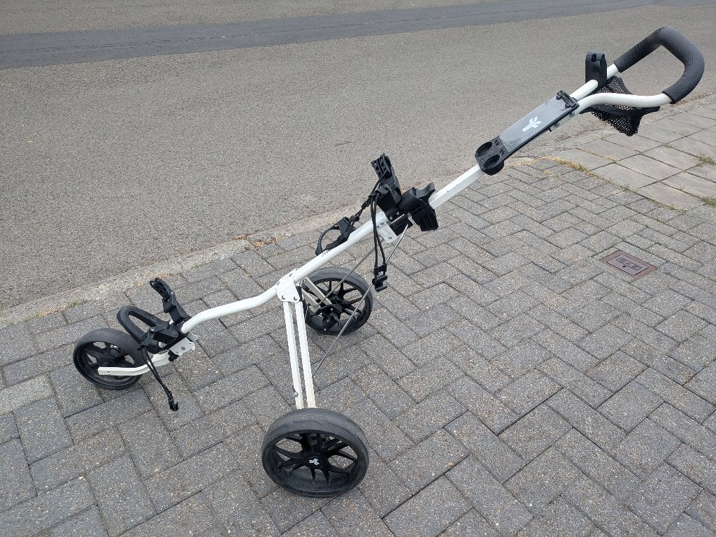 Golf trolley Fastfold drie wielen, Sport en Fitness, Golf, Ophalen, Gebruikt, Golfkar, Overige merken