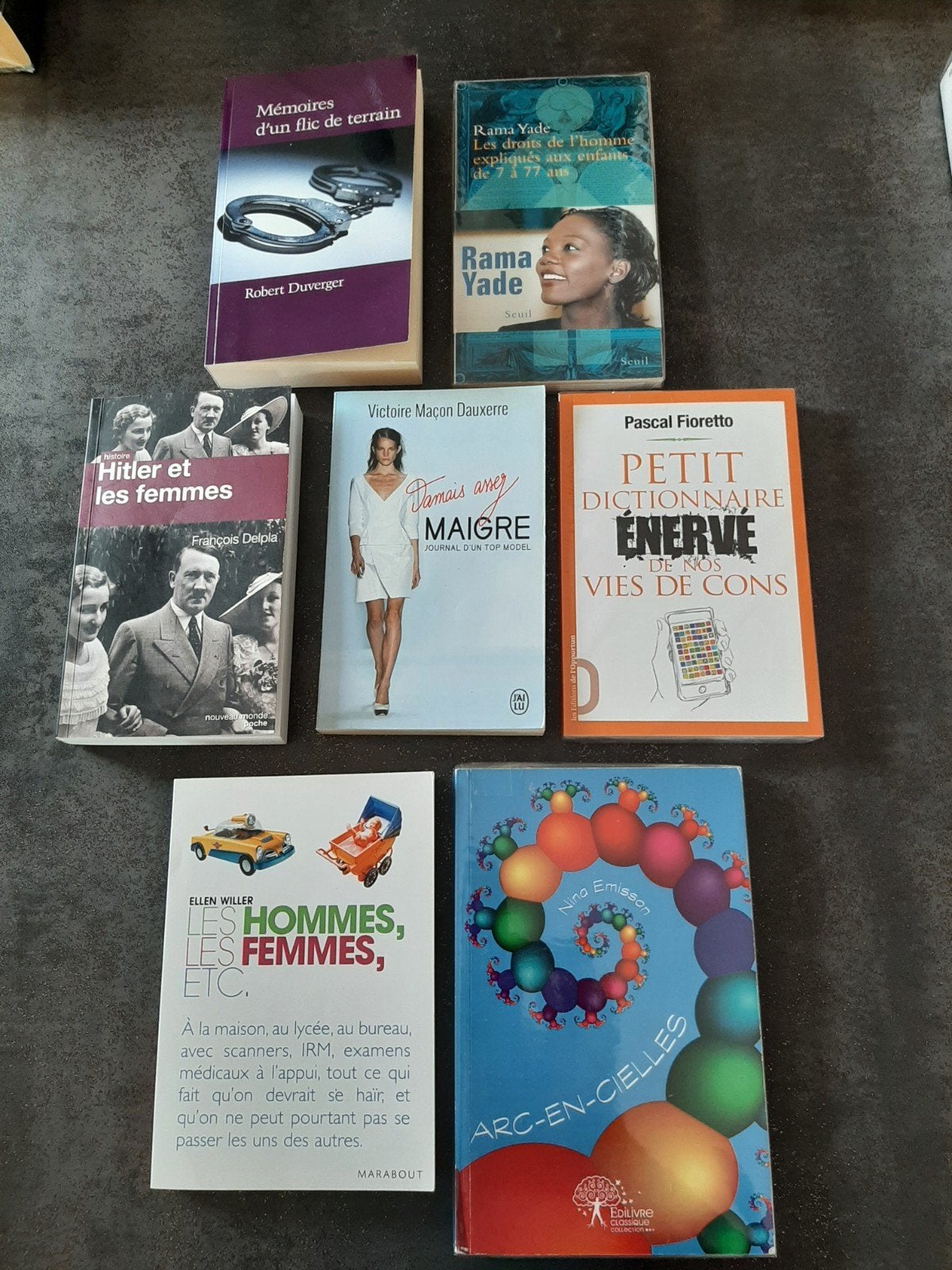 Divers livres, Enlèvement