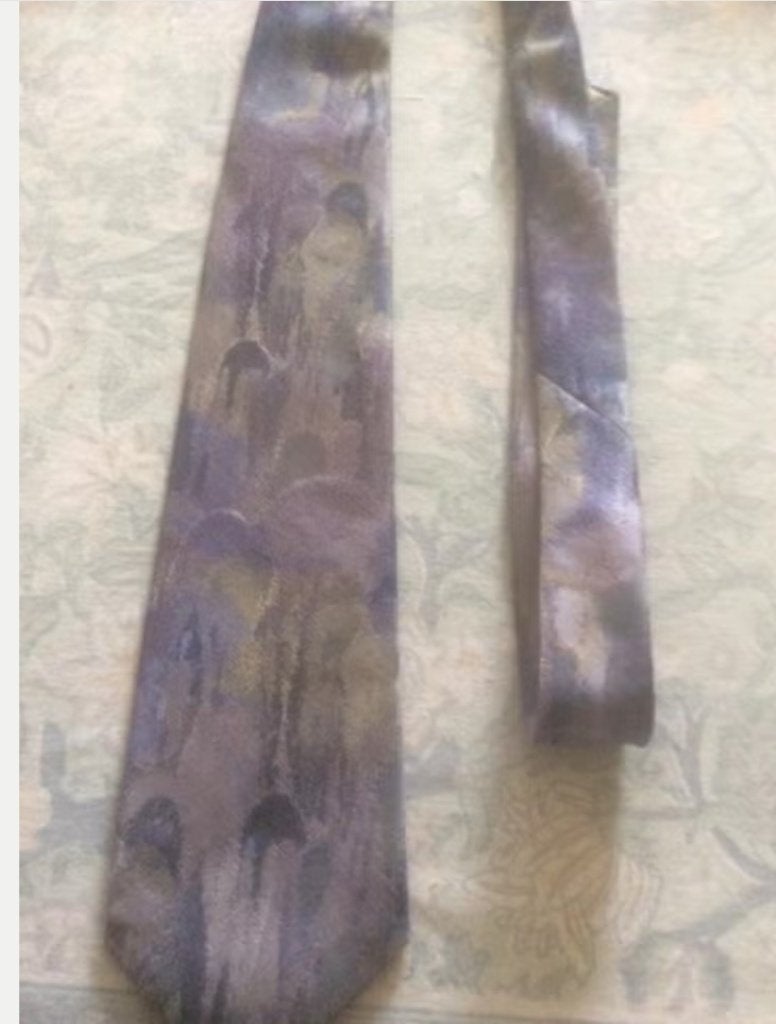 Stropdas vintage, Ophalen of Verzenden, Zo goed als nieuw, Paars, Met patroon