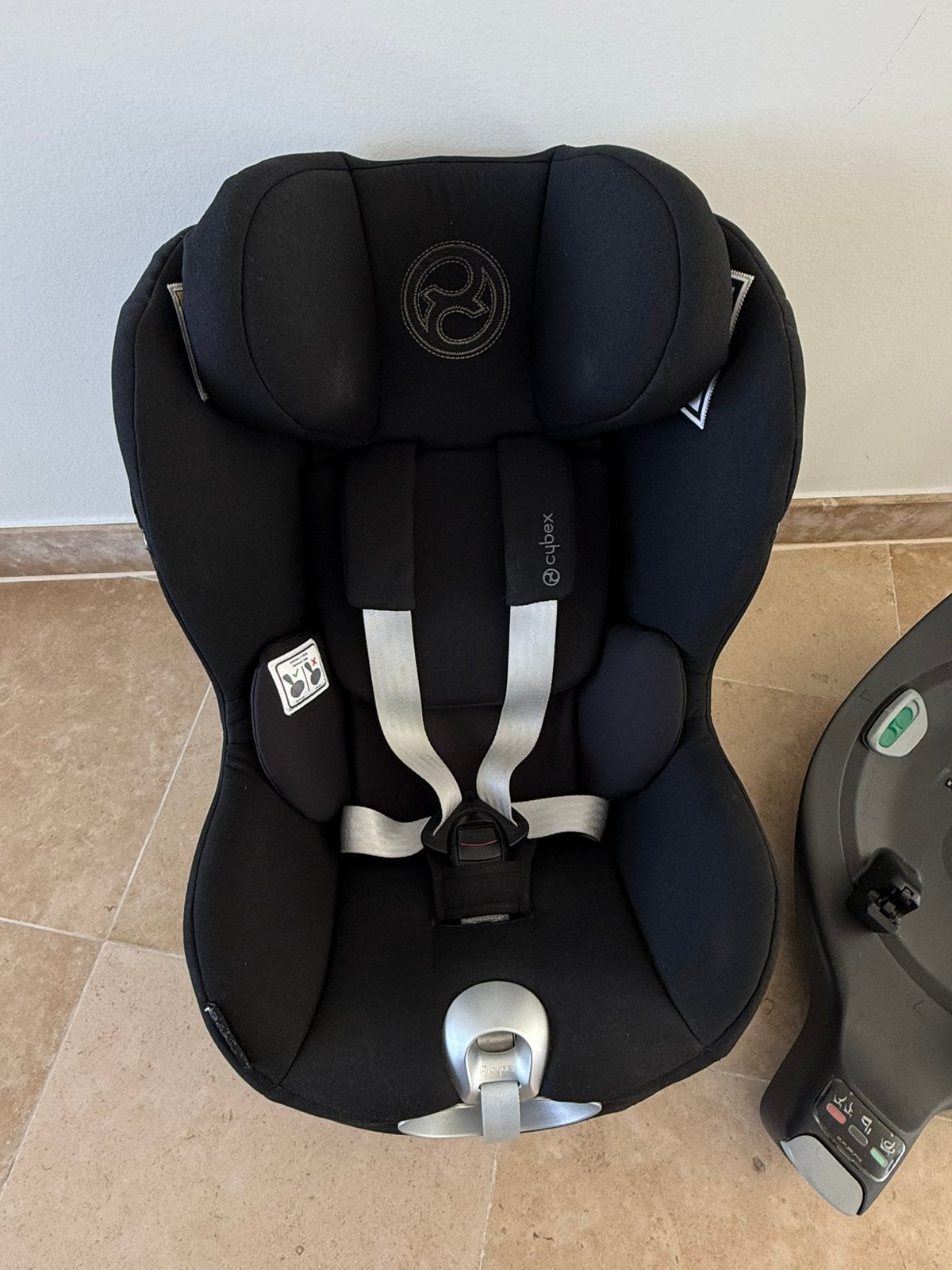Cybex autostoel + isofix nieuwstaat, Verstelbare rugleuning, 0 t/m 18 kg, Zo goed als nieuw, Isofix