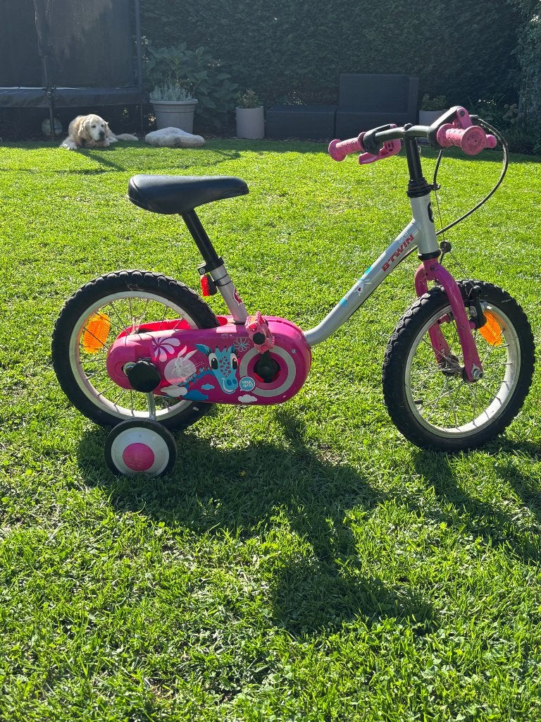 Kinderfiets 14inch, Fietsen en Brommers, Fietsen | Kinderfietsjes, Ophalen, Zijwieltjes, Gebruikt, Minder dan 16 inch