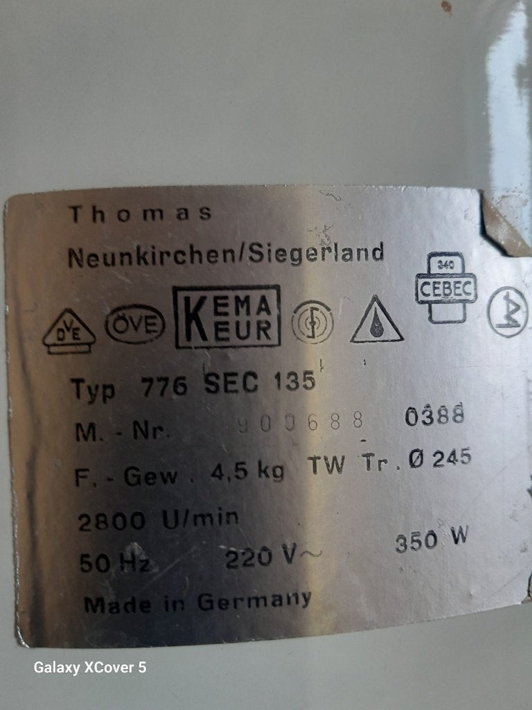 droogzwierder THOMAS, 4 à 6 kg, Enlèvement, Utilisé, Moins de 85 cm