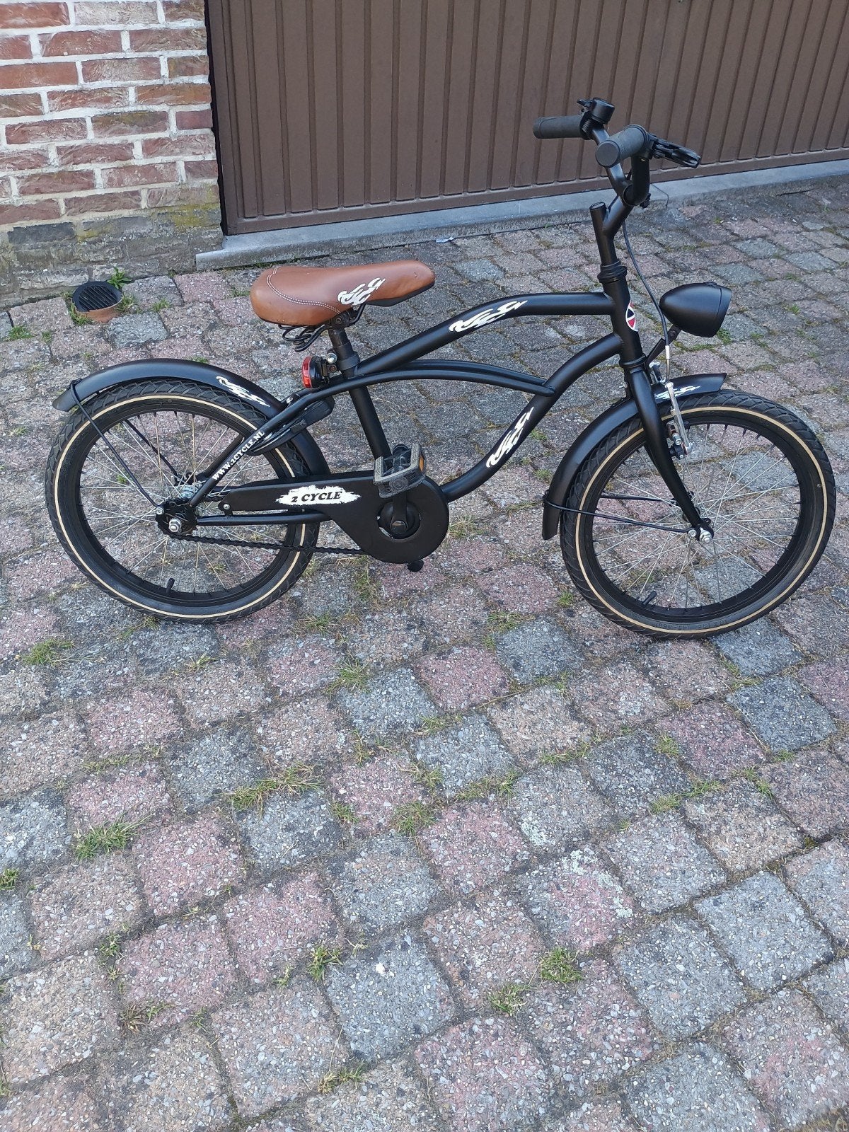 18 inch fiets mat zwart, Fietsen en Brommers, Velgrem, Ophalen, 2cycle, 16 tot 20 inch